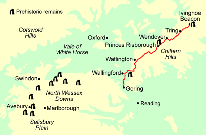 The Ridgeway - East Section map